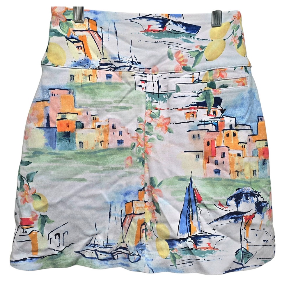 Walter Hagen XS Skort Pull On‎ Sculpt Golf Activewear Sailboat Floral